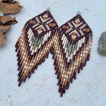 Upload image to gallery view, Beaded fringe earrings
