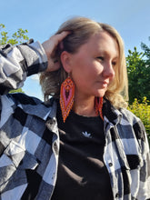 Upload image to gallery view, Beaded fringe earrrings
