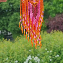 Upload and play video in the Gallery Viewer, Beaded fringe earrrings
