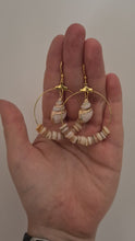 Upload and play video in the Gallery Viewer, Shell hoops earrings
