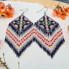 Upload image to gallery view, Flower power neon earrings

